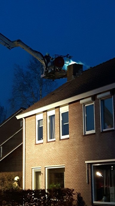 Schoorsteenbrand aan de Elskamp
