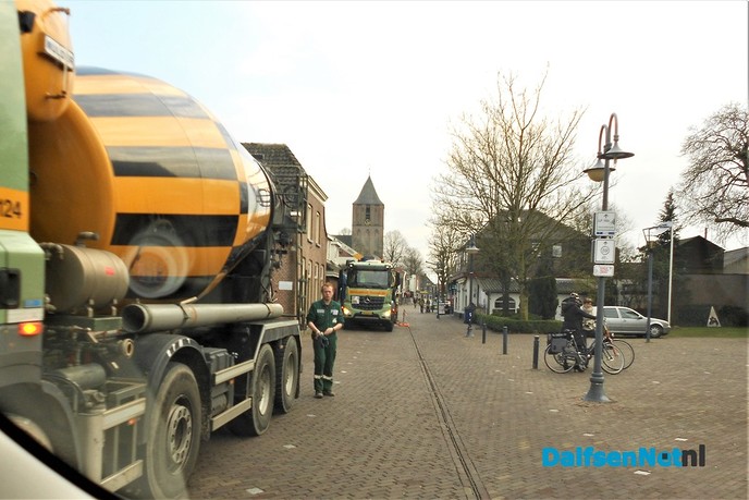 Een en al betonwagens in Dalfsen