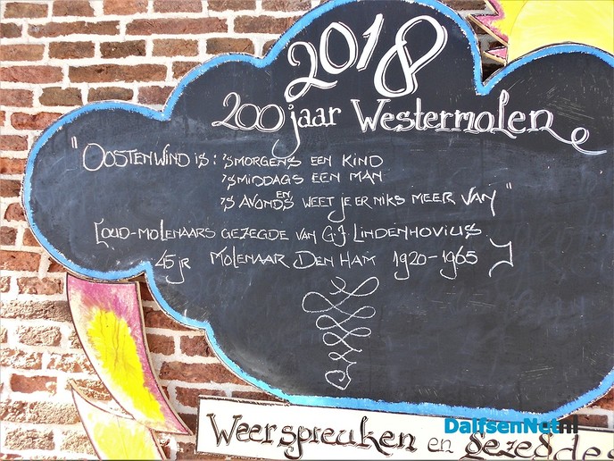 Nieuwe molenspreuk Westermolen