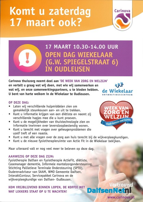 Open dag Carinova zaterdag 17 maart - Foto: Ingezonden foto