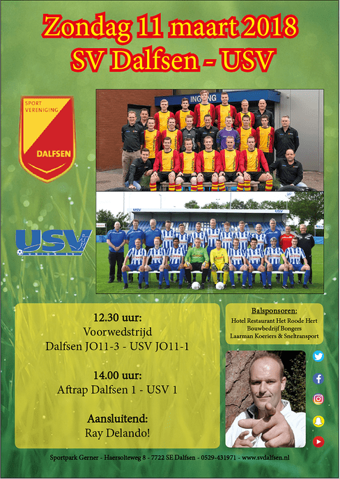 Sportpark Gerner decor van derby tussen Dalfsen en USV
