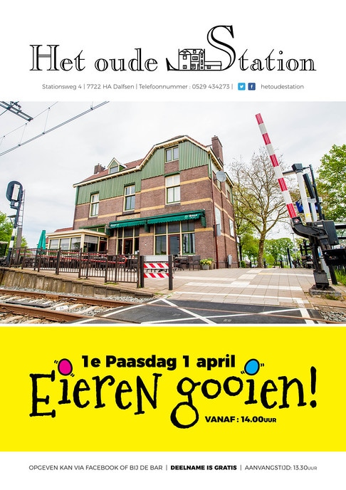 1e Paasdag Eieren gooien bij Het Oude Station