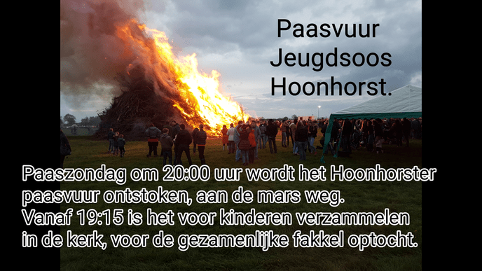 Paasvuur Hoonhorst - Foto: Eigen geleverde foto