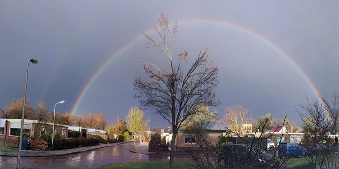 Prachtige regenboom  boven Dalfsen - Foto: Eigen geleverde foto