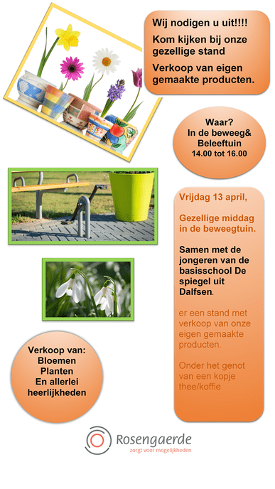 Kom op 13 april naar de beweegtuin van Rosengaerde - Foto: Eigen geleverde foto