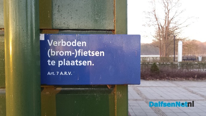 Niet correct geparkeerde fietsen worden verwijderd!
