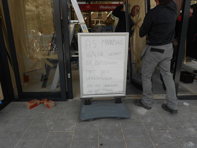 Ook Aldi met verbouwing begonnen