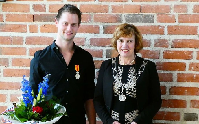 Erepenning ( koninklijke onderscheiding) voor Marius Hardeman - Foto: Eigen geleverde foto