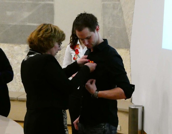Erepenning ( koninklijke onderscheiding) voor Marius Hardeman - Foto: Eigen geleverde foto