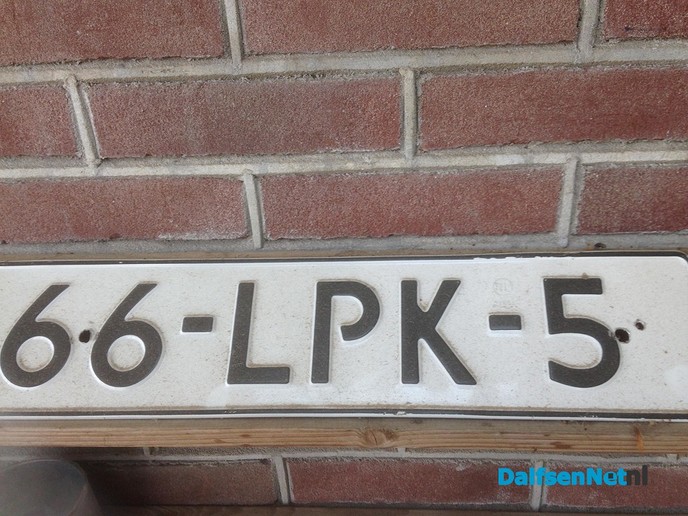 Nummerplaat gevonden - Foto: Ingezonden foto