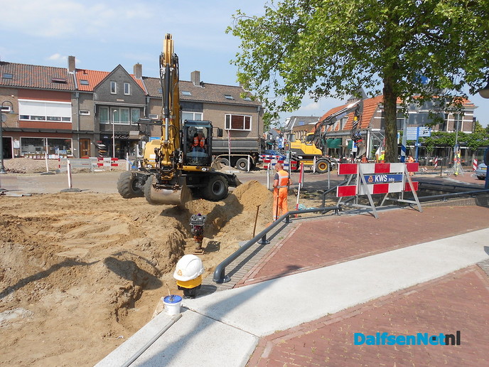 Werk aan het brugplein