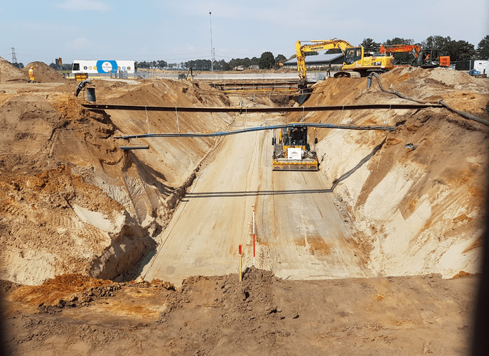 40 meter lange duiker onder de Hessenweg - Foto: Eigen geleverde foto
