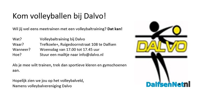 Volleybal gymles door Dalvo - Foto: Ingezonden foto