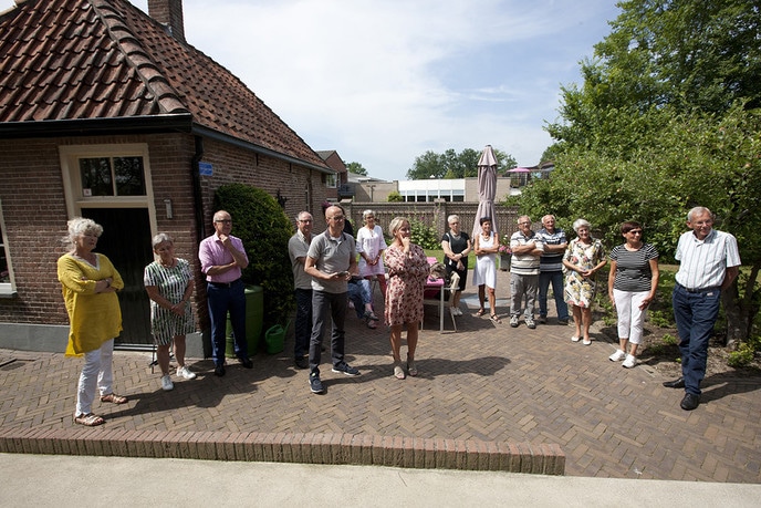 Het nieuwe logo is gehesen bij hospice - Foto: Geert Bistervels