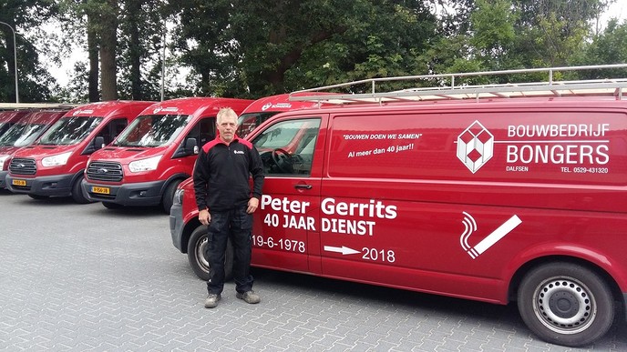 Peter 40 jaar bij Bongers - Foto: Eigen geleverde foto