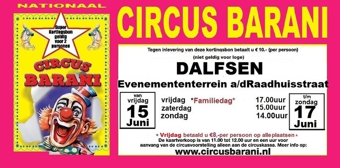 Circus Barani komt naar Dalfsen