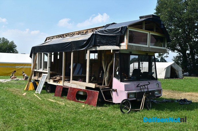 Opbouw festivalterrein is begonnen - Foto: Johan Bokma