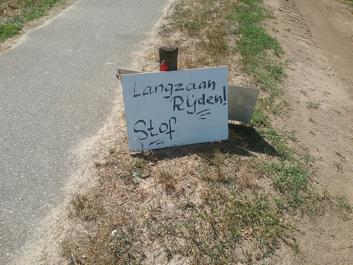 Zet fietsers niet in de stof - Foto: Eigen geleverde foto