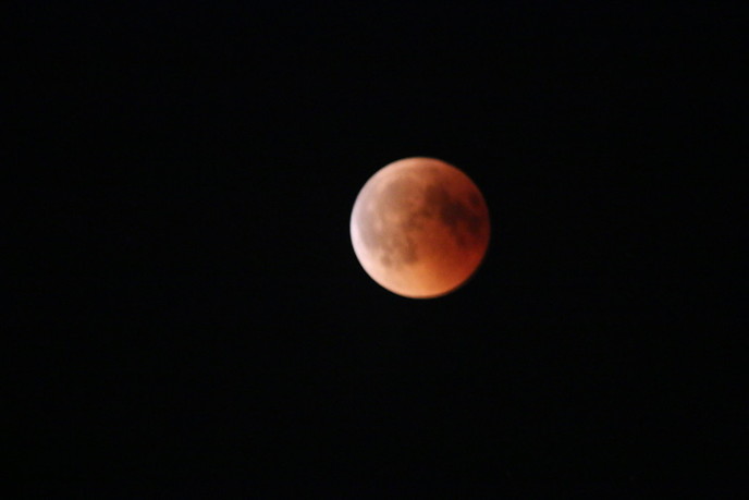 Maanverduistering vanaf de Vechtbrug