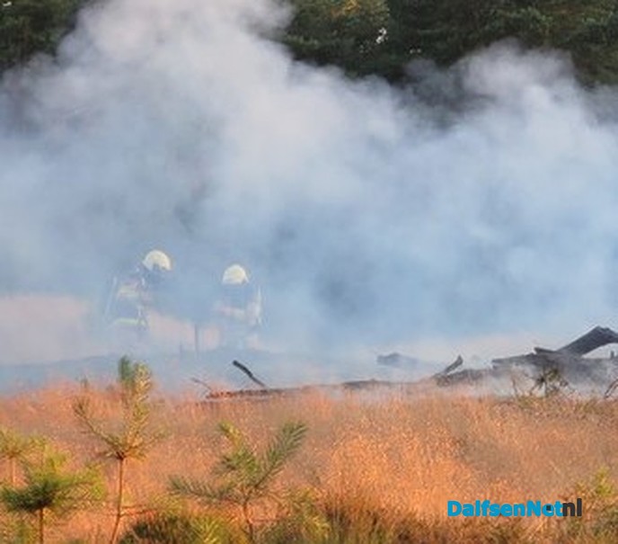 Brand aan het spoor in Beerze