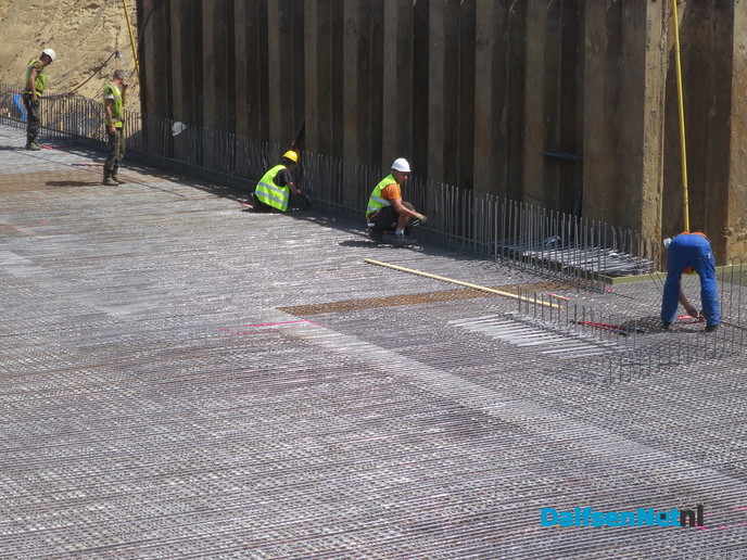 Vrijdag wordt het beton gestort bij het Waterfront - Foto: Wim