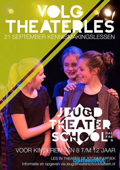Kennismakingslessen nieuw seizoen jeugdtheaterschool - Foto: Ingezonden foto