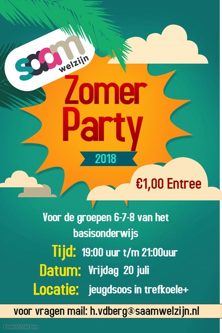 Zomer party voor basisschoolleerlingen - Foto: Eigen geleverde foto