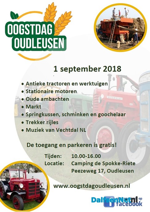 Oogstdag Oudleusen zaterdag 1 september - Foto: Ingezonden foto