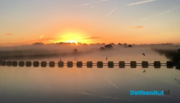 Het was prachtig vanmorgen op de stuw bij de Vechterweerd. - Foto: Ingezonden foto