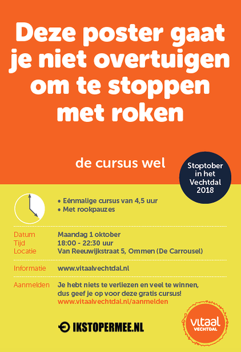  ‘Stoptober in het Vechtdal’ gaat weer van start