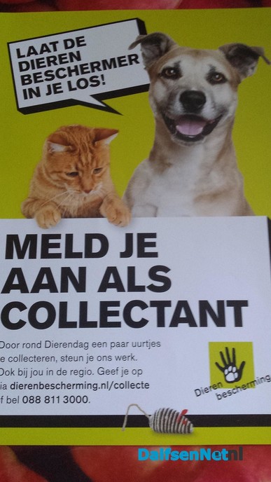 Collectanten gezocht voor de dierenbescherming - Foto: Ingezonden foto