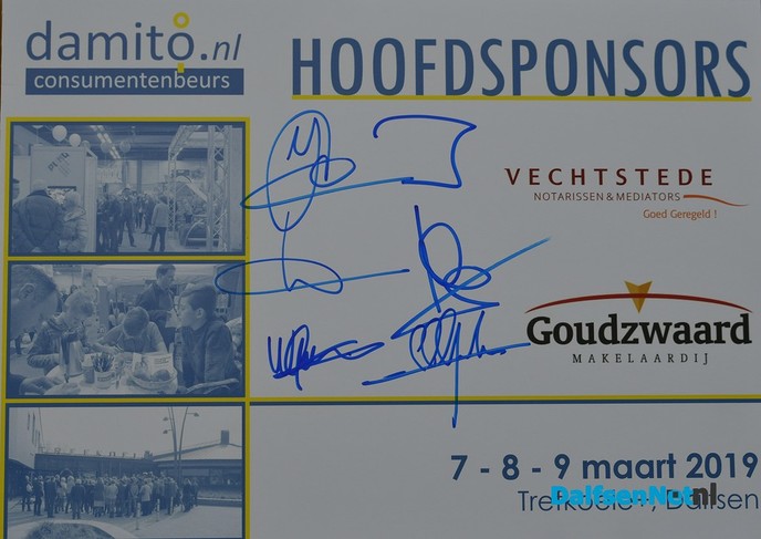 Vechtstede Notarissen en Goudzwaard Makelaardij verbinden hun naam aan Damito consumentenbeurs - Foto: Johan Bokma
