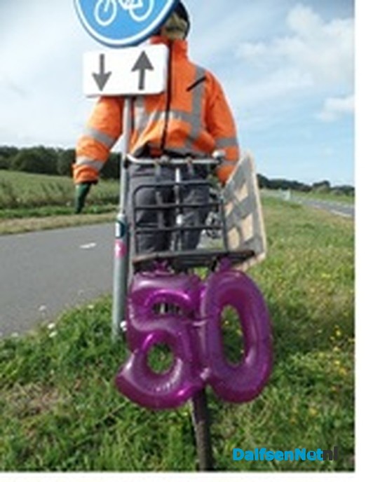 En weer een fietser onderweg naar een Abraham ….. - Foto: Ingezonden foto
