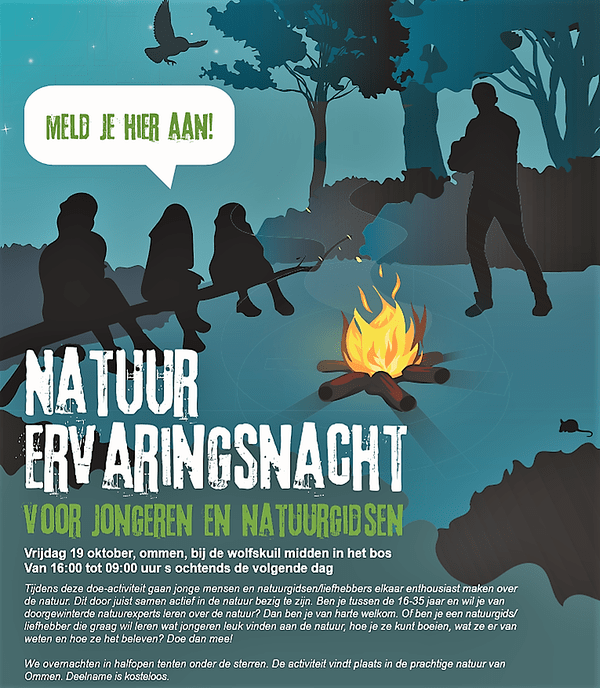Natuurervaringsnacht voor natuurgidsen en jongeren