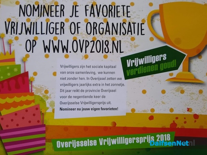 Overijsselse Vrijwilligersprijs 2018 - Foto: Ingezonden foto