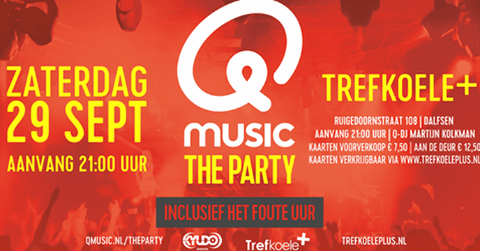 Qmusic the Party bij Trefkoele+