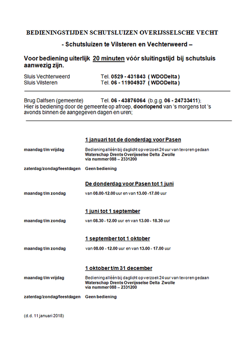 Schutsluizen te Vilsteren en Vechterweerd
