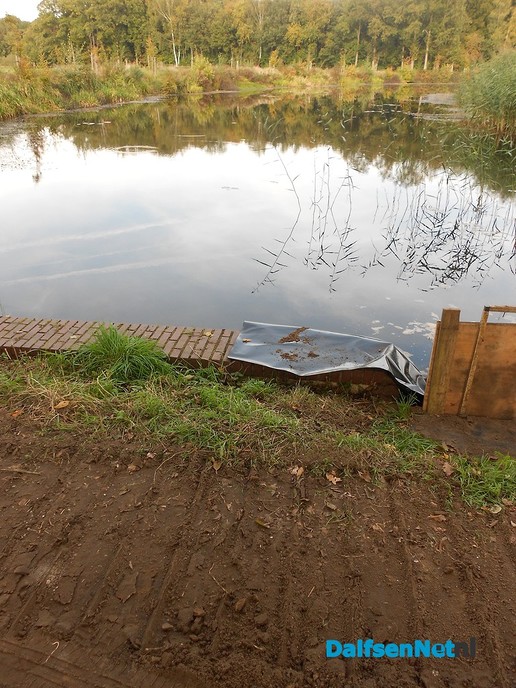 Bouw automatische stuw Berger Aa