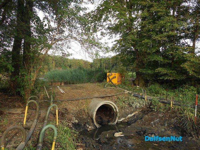 Bouw automatische stuw Berger Aa