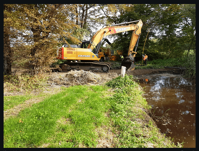 Bouw automatische stuw Berger Aa - Foto: Eigen geleverde foto