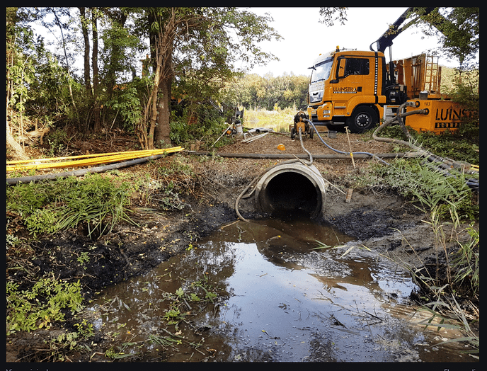Bouw automatische stuw Berger Aa - Foto: Eigen geleverde foto