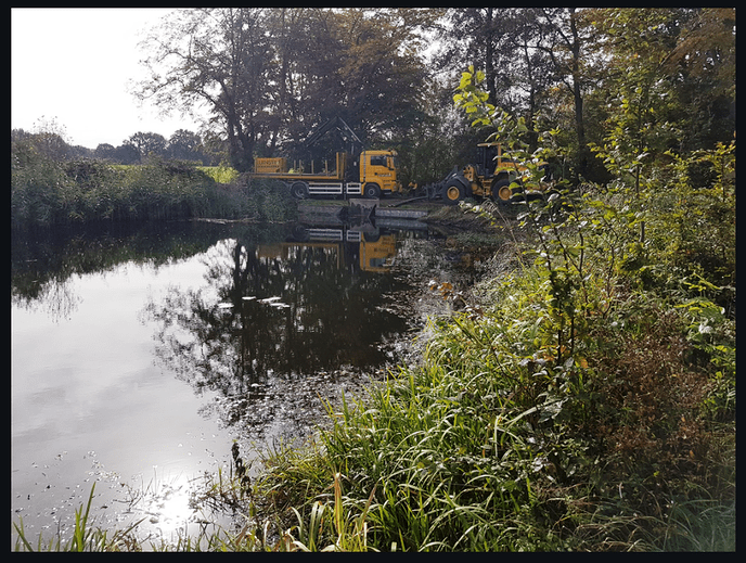 Bouw automatische stuw Berger Aa - Foto: Eigen geleverde foto