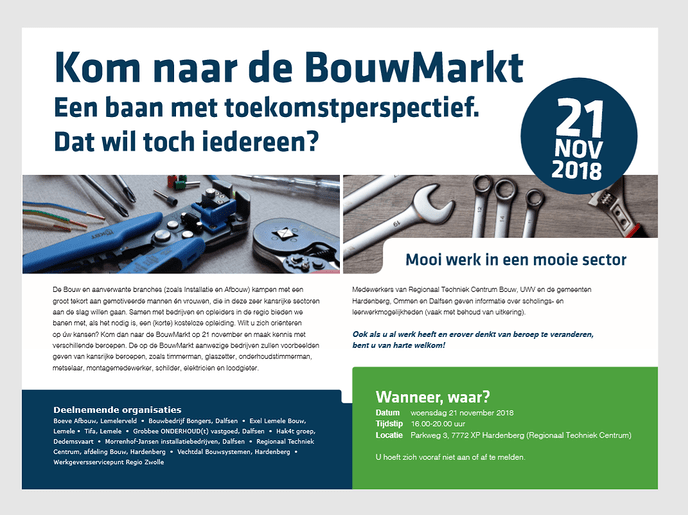 Kom naar de BouwMarkt - Foto: Gemeente Dalfsen