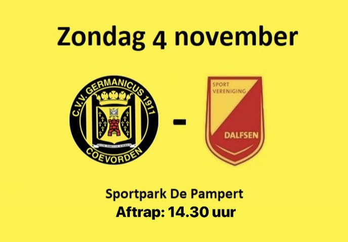 Eerste verliespartij voor SV Dalfsen - Foto: Eigen geleverde foto
