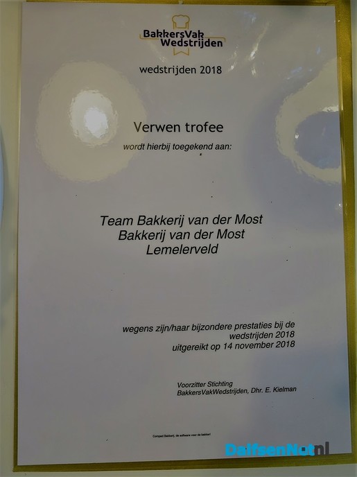 College Dalfsen op bezoek bij bakkerij van der Most - Foto: Wim