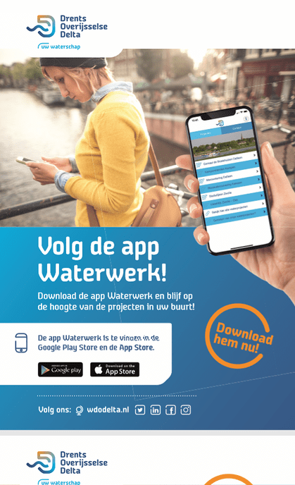 Waterschapsprojecten volgen via app - Foto: Eigen geleverde foto