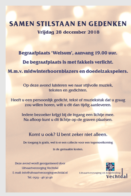 Samen stilstaan en gedenken 2018