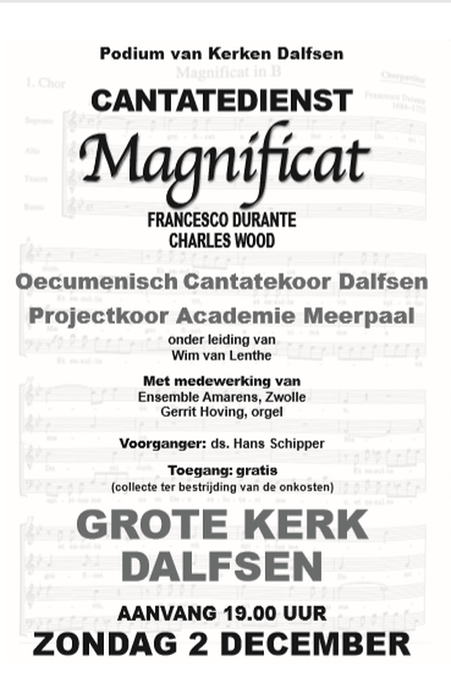 Het Magnificat van Fransesco Durante - Foto: Eigen geleverde foto