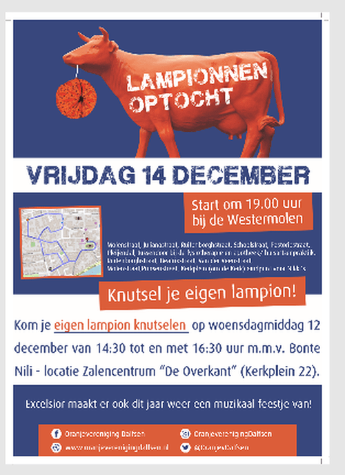 Lampionnenoptocht tijdens Dalfser Kerstfestijn - Foto: Eigen geleverde foto