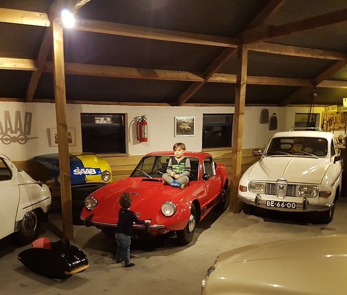 Saab museum van Johan Tammeling - Foto: Gruune Jopie